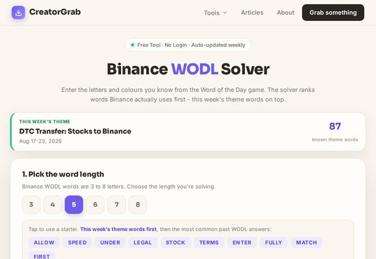 WODL solver preview